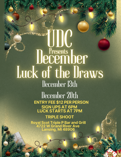 LOD Flyer Thumbnail for UDC December 20th Steel tip Luck of the Draw