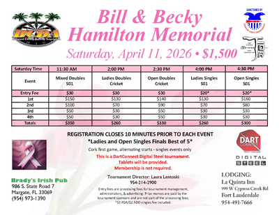 Event Flyer Thumbnail for Bill & Becky Hamilton Memorial
